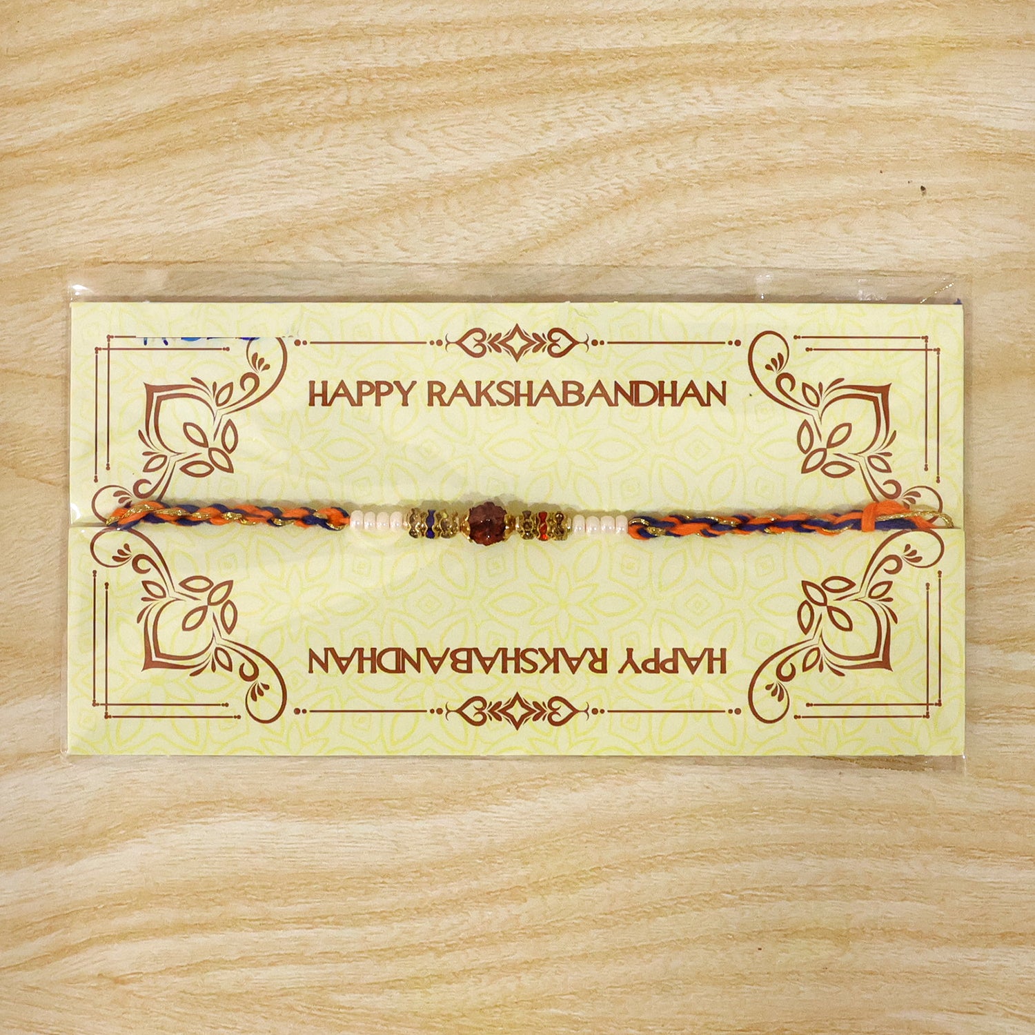 American Diamond Style Rakhi with Sparkling Stone Centre and Elegant Festive Shine