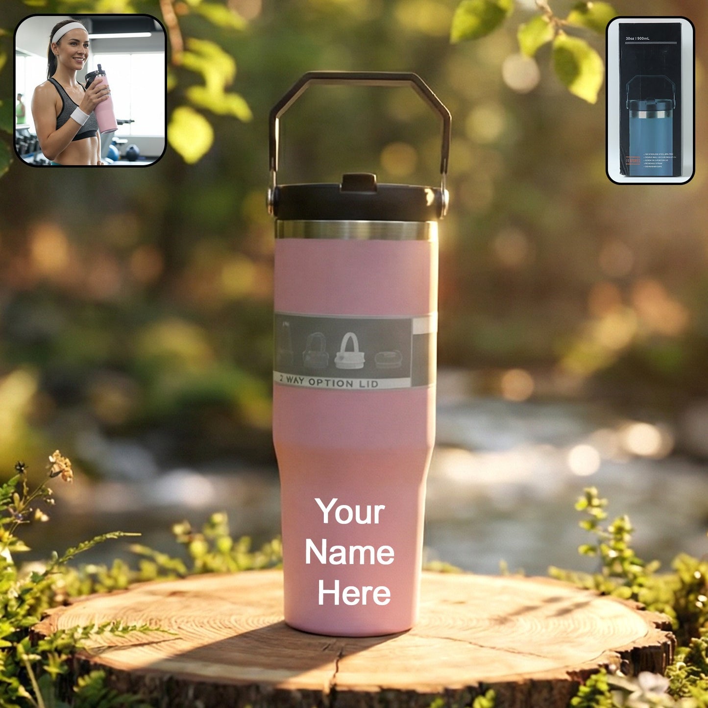 Customize Premium Stainless Steel Insulated Travel Tumbler 900 ML (1 Pc)