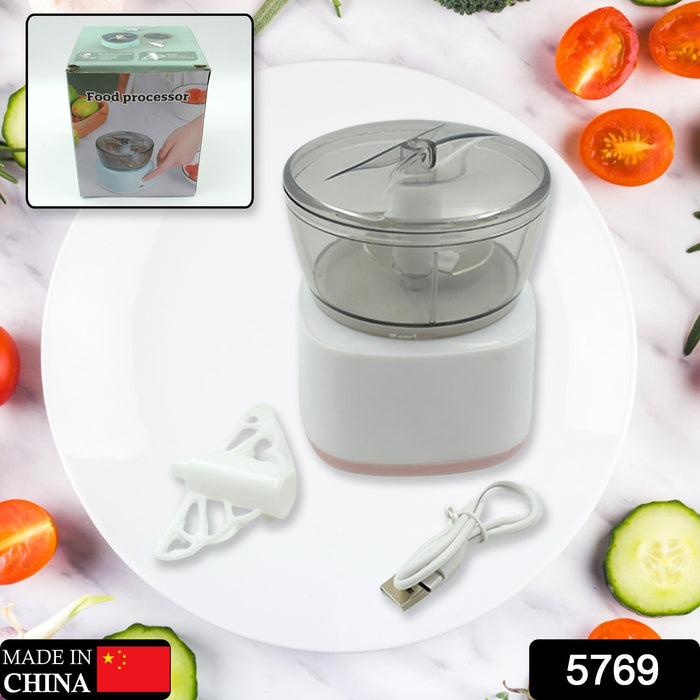 Portable Mini Food Processor Chopper Electric Veggie Chopper 3 Blades With Charching Cable Type C, Vegetable Chopper, Garlic Chopper Food Grinder for Chopping Ginger, Pepper Chili, Onion, Fruit, Meat