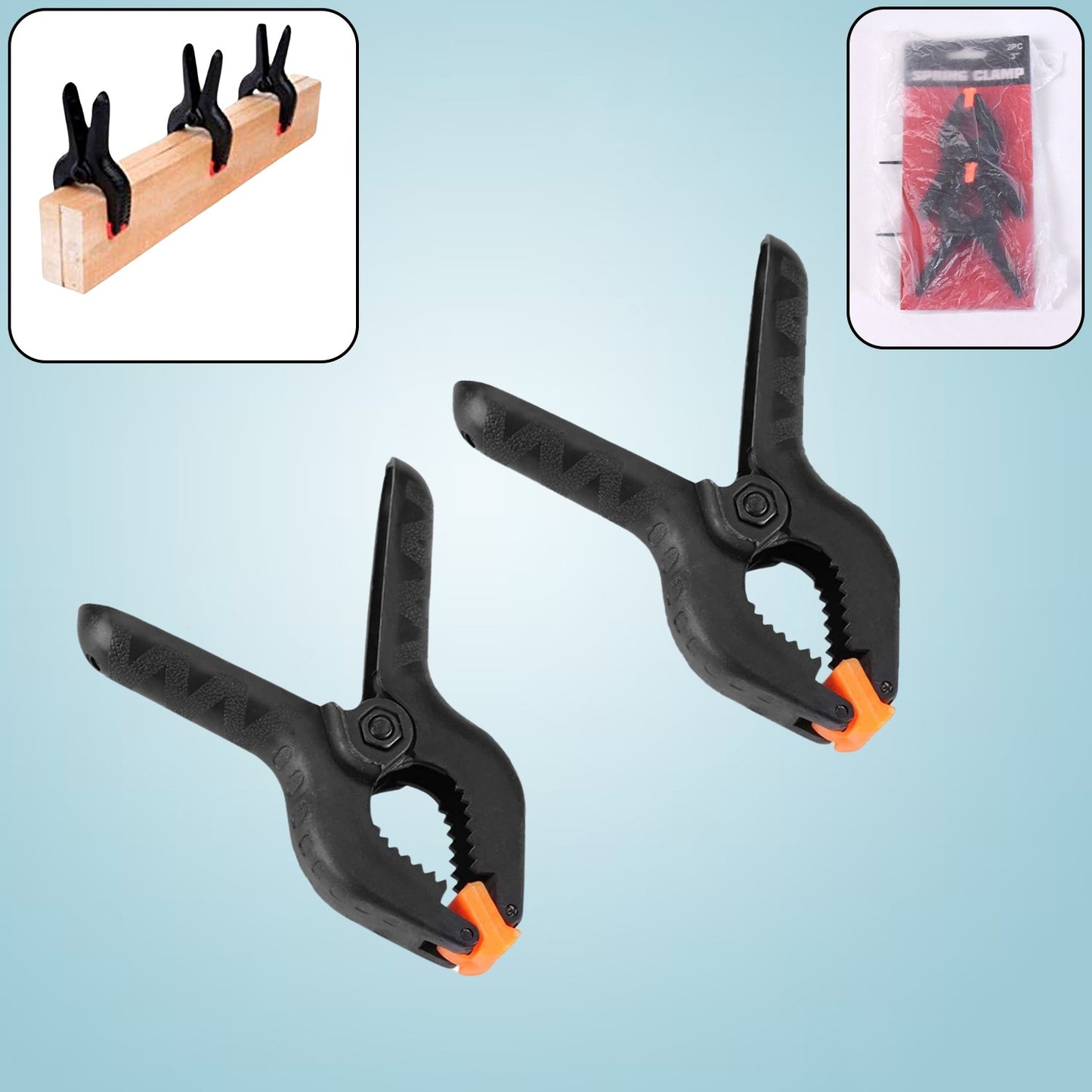 3 inch Heavy Duty Clips Clamp Spring Clamps Clip Fixture (2 Pc Set)