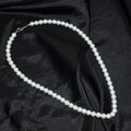 White Pearl Mala Necklace – Elegant Single & Double Line Design