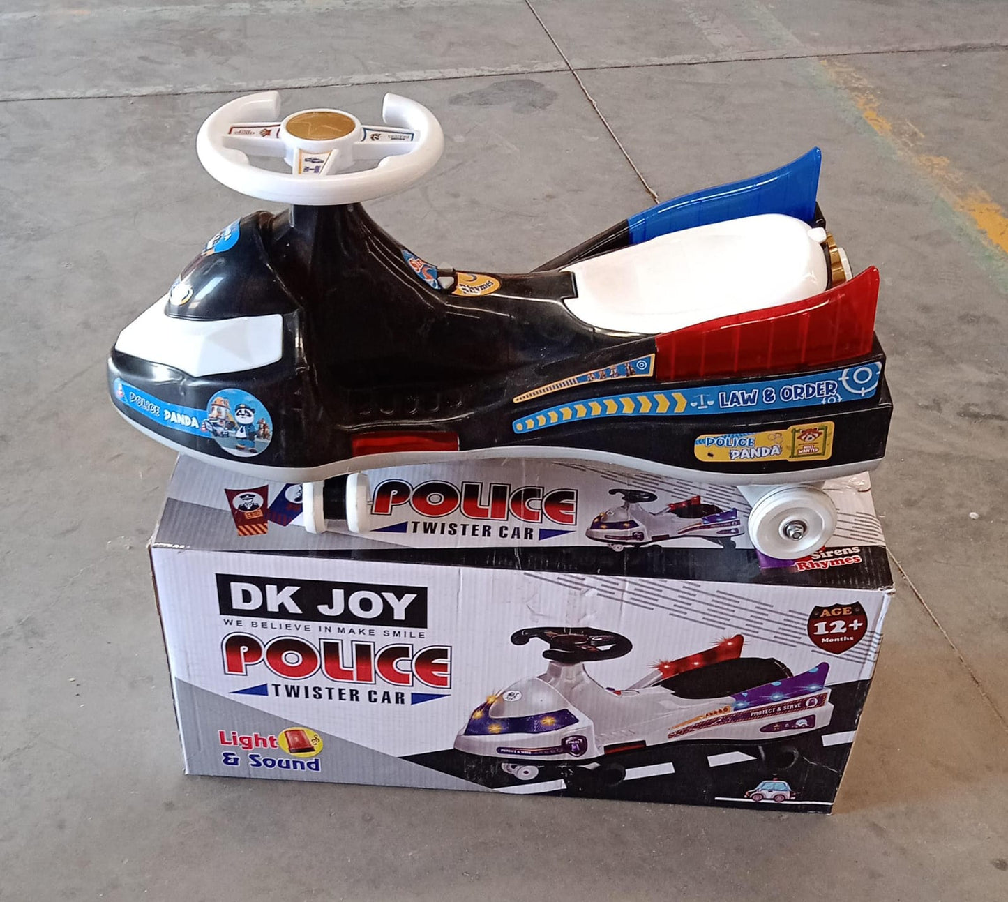 Twisted Police Ride-On Toy Car for Kids With Musical with Lights