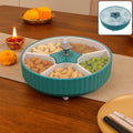 Revolving Dry Fruit Box – 7-Compartment Snack & Spice Organizer | Tidy Table