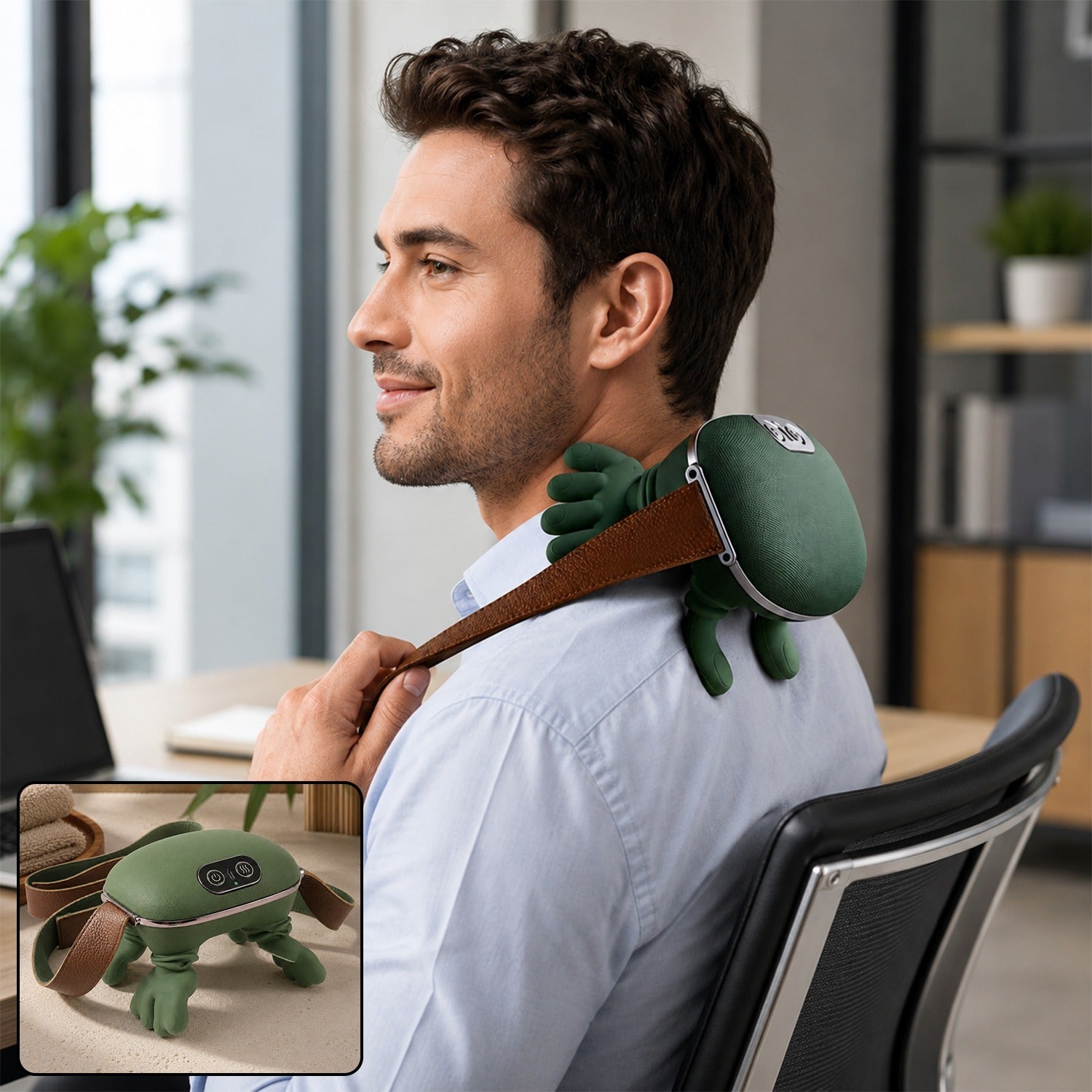 Cordless Neck and Shoulder Massager for Men with Kneading and Heat (1 Pc)