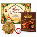 Ganesh Kumkum Dish & Hazelnut Wafer Rolls Festive Gift Hamper
