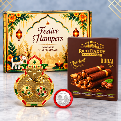 Ganesh Kumkum Dish and Coin Gift Set
