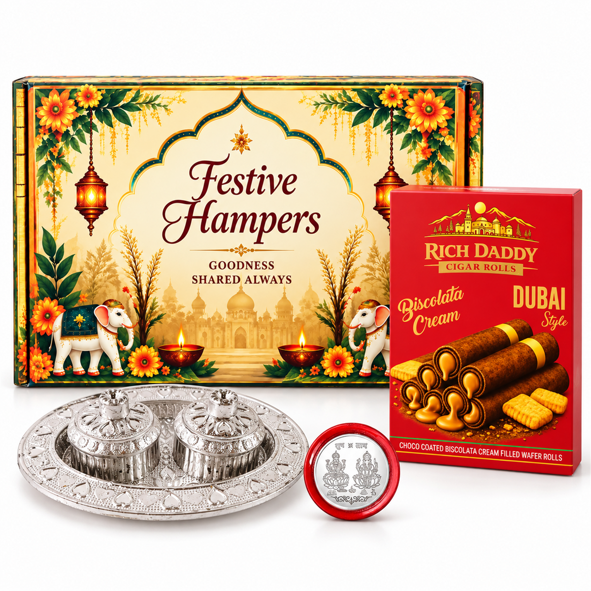 Oval Kumkum Dish Gift Hamper