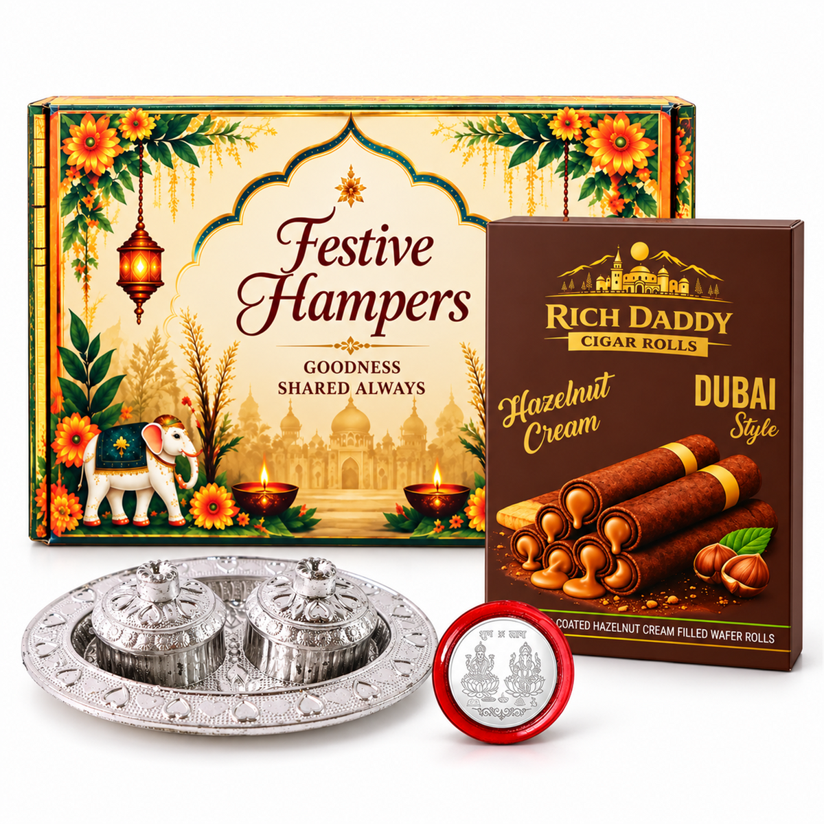 Oval Kumkum Dish Gift Hamper