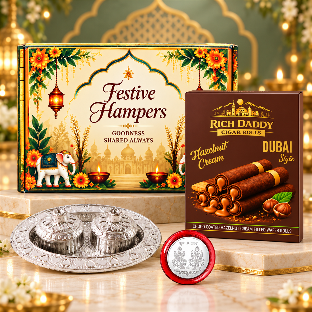 Hazelnut Wafer and Kumkum Combo