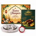 Oval Kumkum Dish & Pistachio Wafer Rolls Festive Gift Hamper
