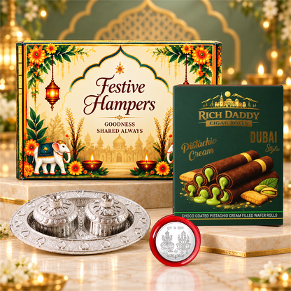 Oval Kumkum Dish and Coin Gift Set