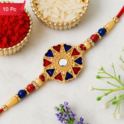 Traditional Rakhi Handcrafted & Skin-Friendly for Raksha Bandhan (10pcs)