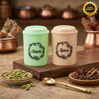 Airtight Spice Storage Jars - Food Grade Kitchen Containers (Set of 2)