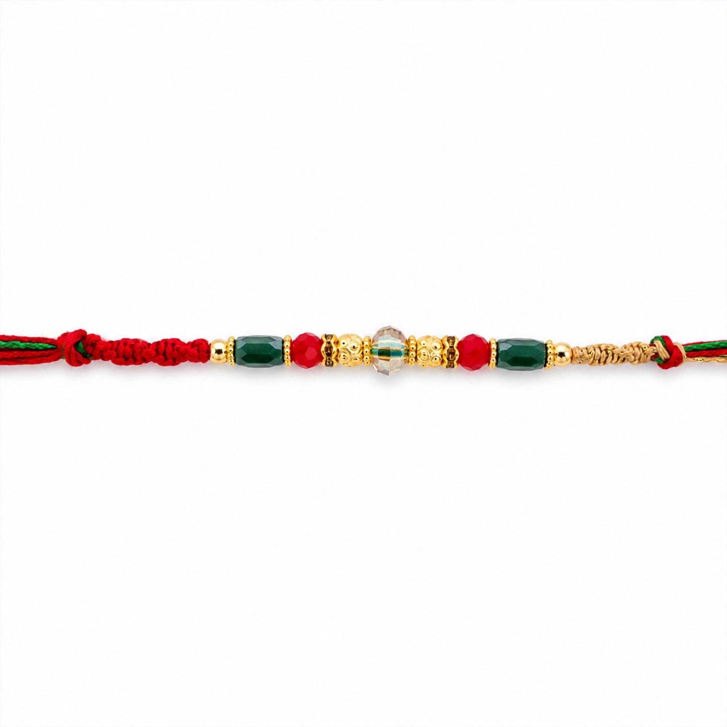 Beautiful Pearl Bead Rakhi with Soft Festive Shades and Elegant Designer Look
