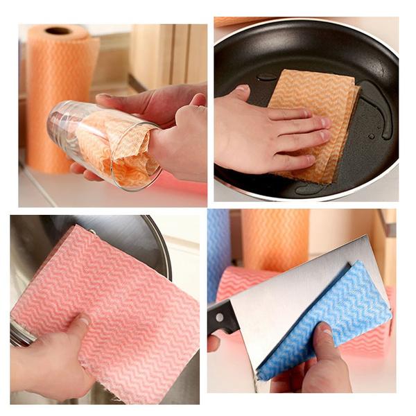 Non Wooven Fabric Disposable Handy Wipe Cleaning Cloth Roll, Tissue Roll (1Pc)