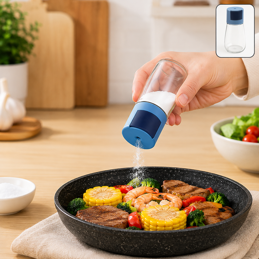 Glass Salt Dispenser – Precise 0.5g Seasoning Control | Vastate