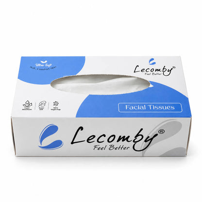 Soft Facial Tissue Paper Box, 2-Ply Pull-Out Tissues (1 Box)
