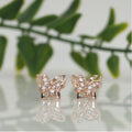 Pave Butterfly Stud Earrings – Sparkling Rose Gold Jewelry