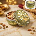 Decorative Steel Storage Box – Elegant Peacock Design Lid for Home & Gifting