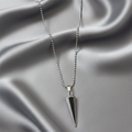 Spike Pendant Necklace for Men – Sharp Edge Black Inlay