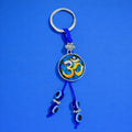 Om Evil Eye Keychain – Spiritual Protection with Blue Beads