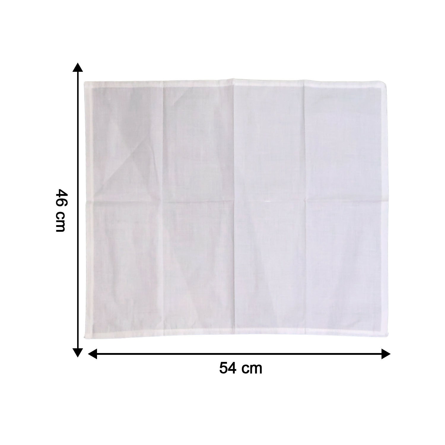 Set of 12 White Cotton Handkerchiefs for Men & Women – Soft & Absorbent Daily Use Hanky