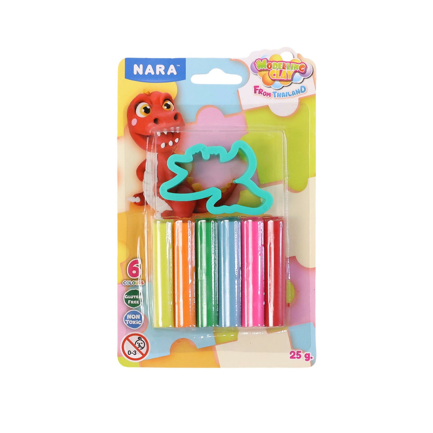 Close-up of soft modelling clay texture in bright colors