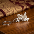 Radhe Radhe Dwarkadhish Temple Stainless Steel Keychain for Bike & Car | Ring