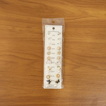 Designer packaging for the 12-month earring gift set