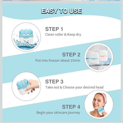 Ice Face Roller for Skin Care, Cooling Massager for Face, Neck & Body