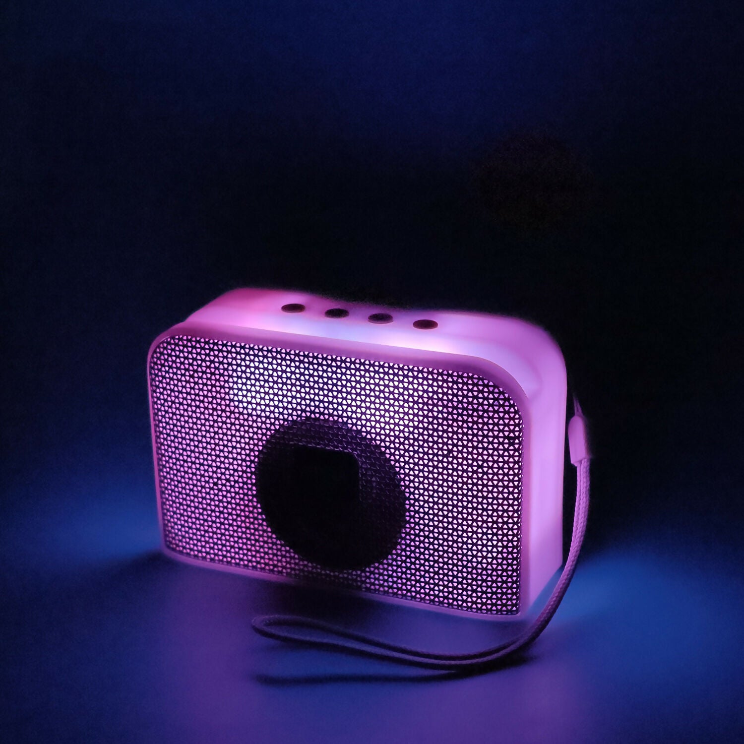 Portable Bluetooth Speaker with RGB LED Light USB TF FM AUX Support (Mix Color)