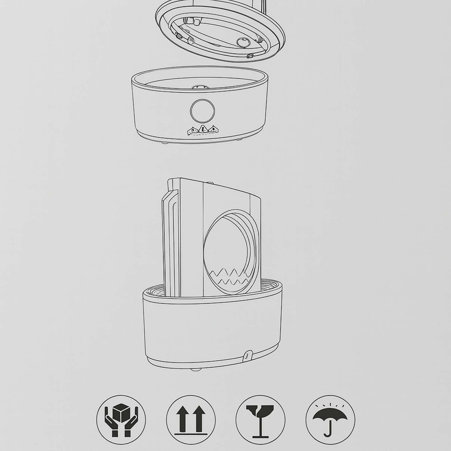 Mountain Scene Aroma Diffuser with LED Flame & Mist | Crackle Design Humidifier