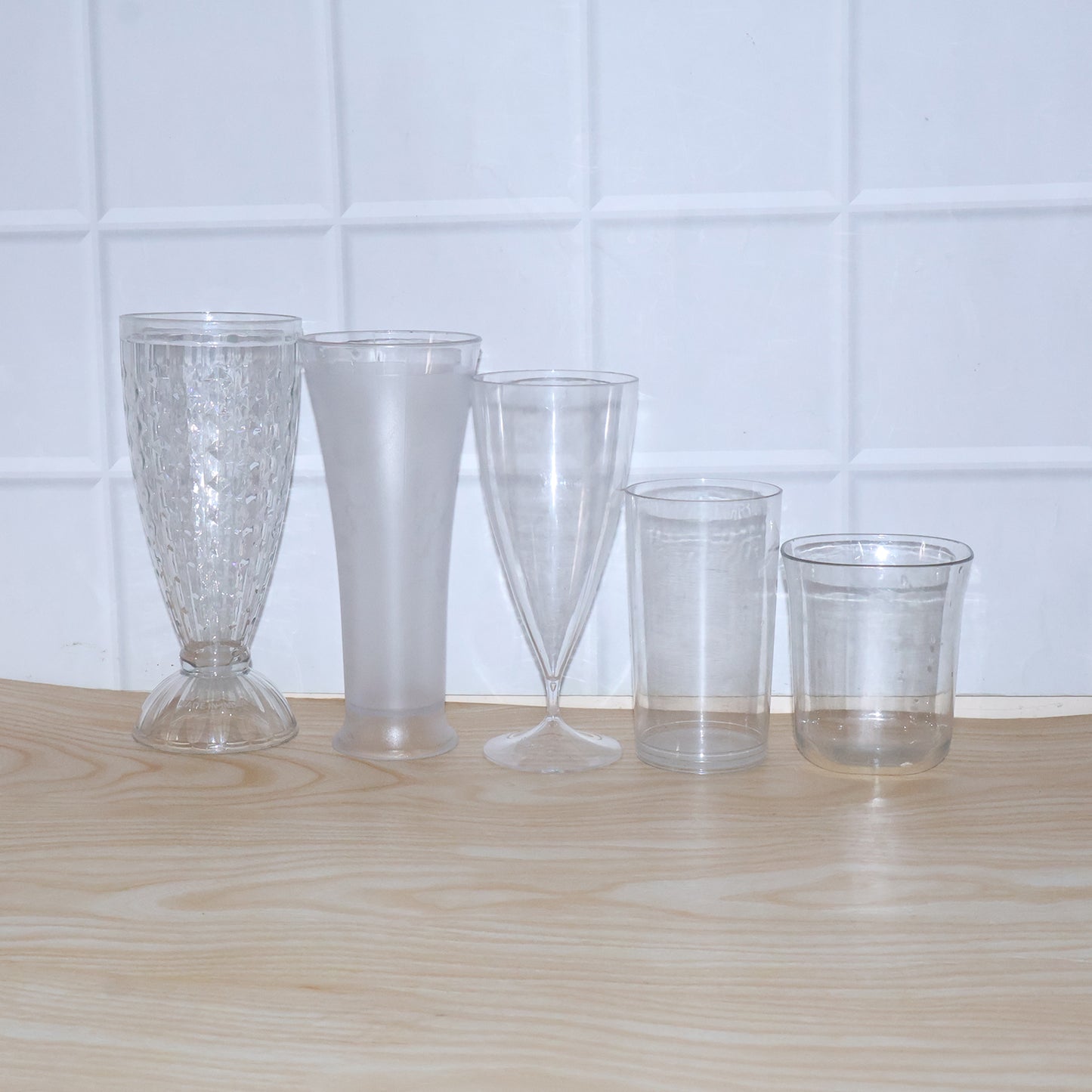 Premium Unbreakable Plastic Drinking Glass - 1 Pc Mix Design