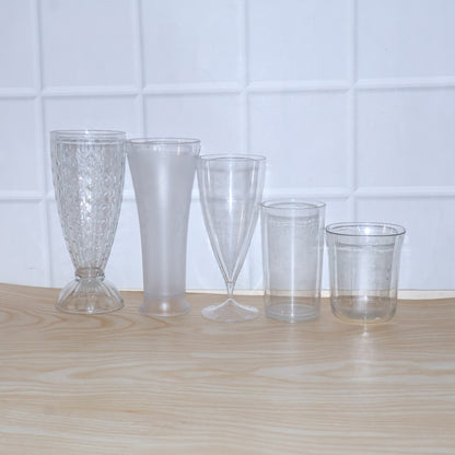 Premium Unbreakable Plastic Drinking Glass - 1 Pc Mix Design