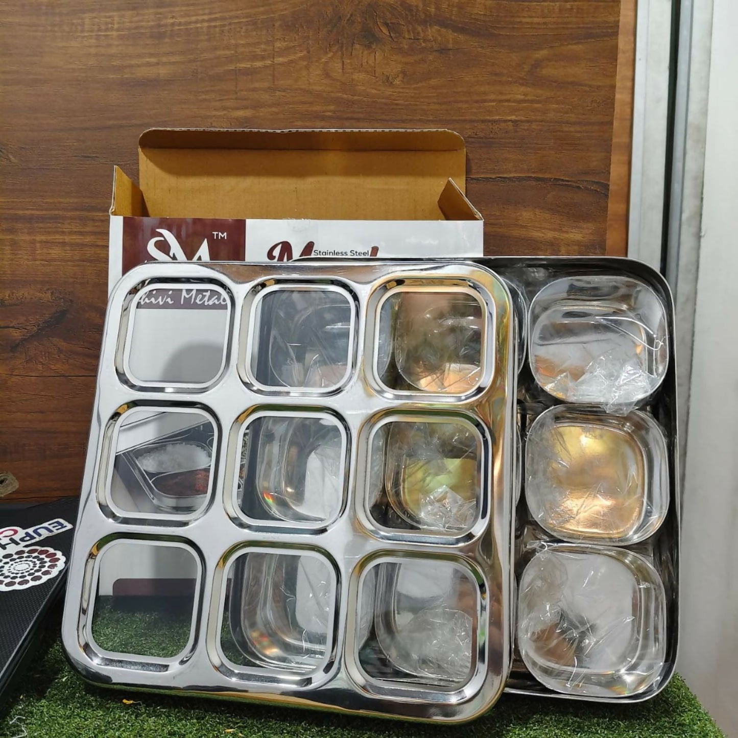 Elegant stainless steel masala dabba for modern and traditional kitchens