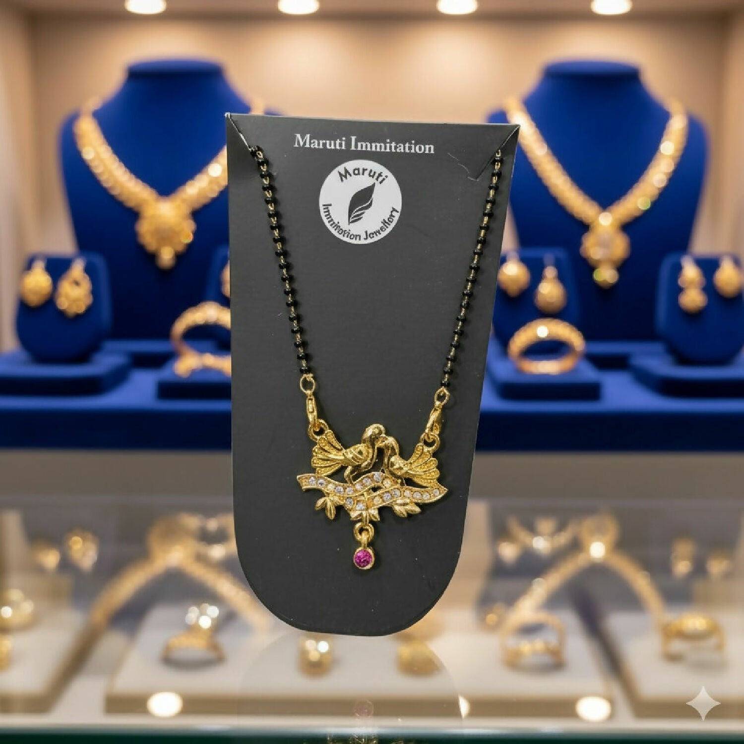 The Butterfly & Heart Design Magalsuta. Imitation jewellery finished with gold tone, and stunning craftsmanship.