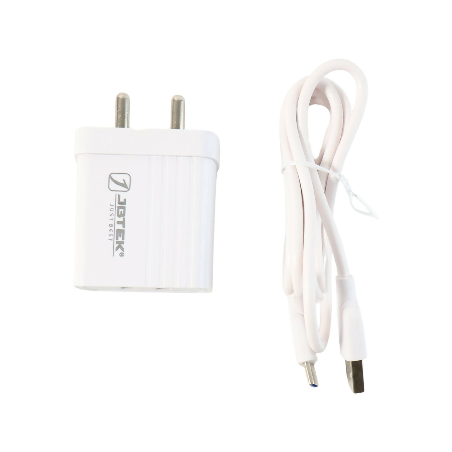 JBTEK Fast Charging Wall Adapter with USB Cable – Dual Port High-Speed Mobile Charger for Home, Office & Travel