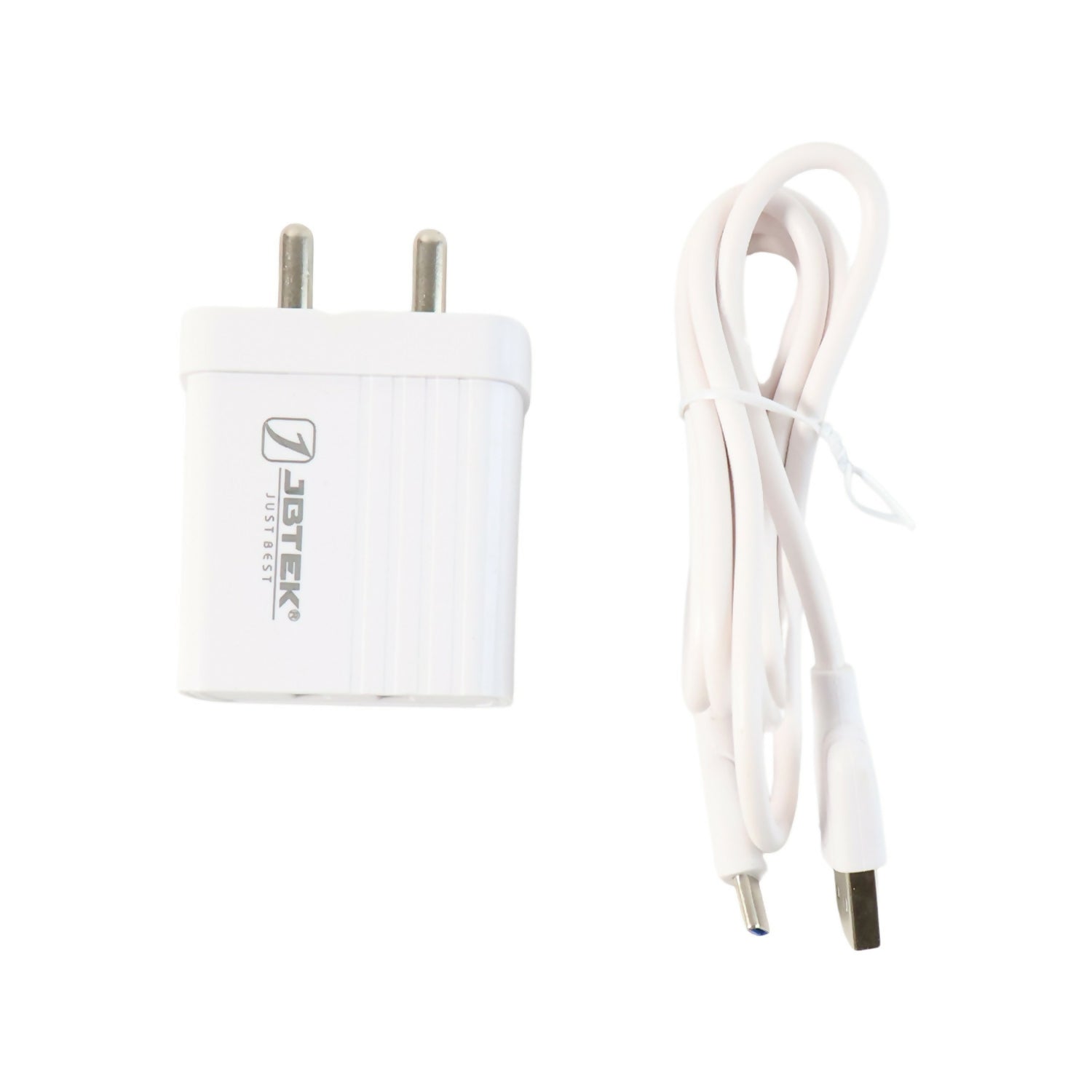 JBTEK Fast Charging Wall Adapter with USB Cable – Dual Port High-Speed Mobile Charger for Home, Office & Travel