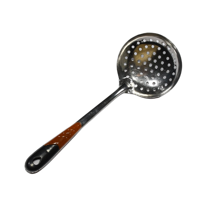 Kitchen Stainless Steel Best Skimmer Slotted Spoon-Cooking Utensils with Heat Resistant Plastic Handle