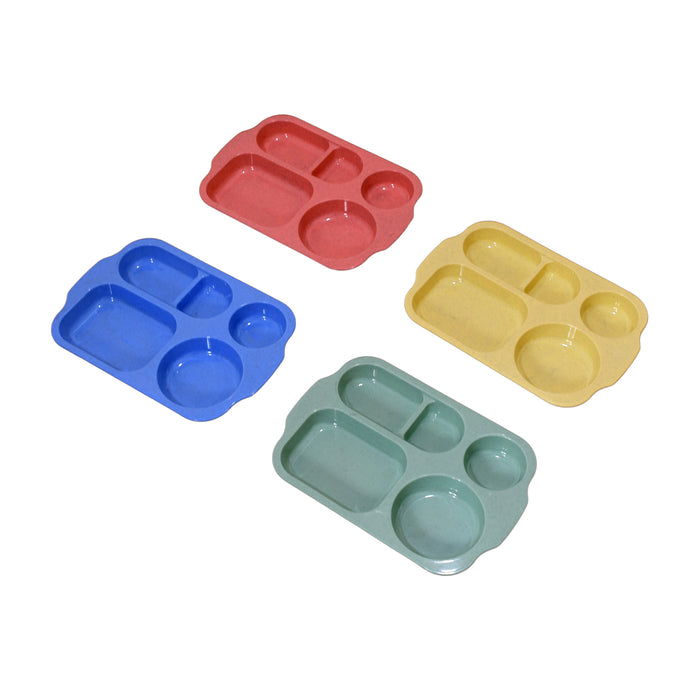 Divided Plates, 5 Compartments 32 CM Split Plates, Shatterproof Separa ...