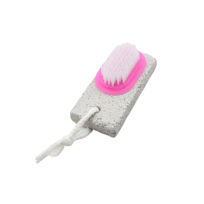 Hand and Foot Brush with pumice stone to Remove Dead Skin & Callus Stone Foot Scrubber Pedicure Brush For Dead Skin