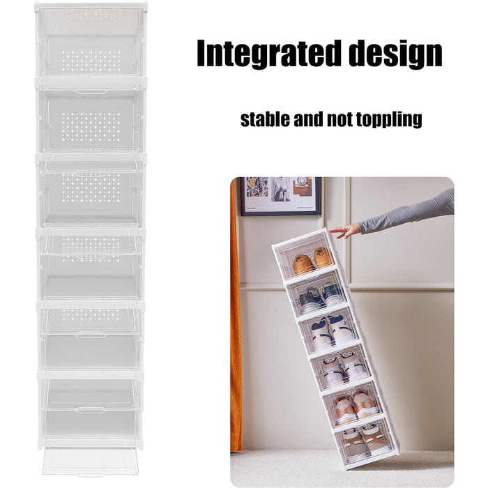 Stackable Multifunctional Storage, for Clothes Foldable Drawer Shelf Basket Utility Cart Rack Storage Organizer Cart for Kitchen, Pantry Closet, Bedroom, Bathroom, Laundry (6 Layer / 1 Pc)