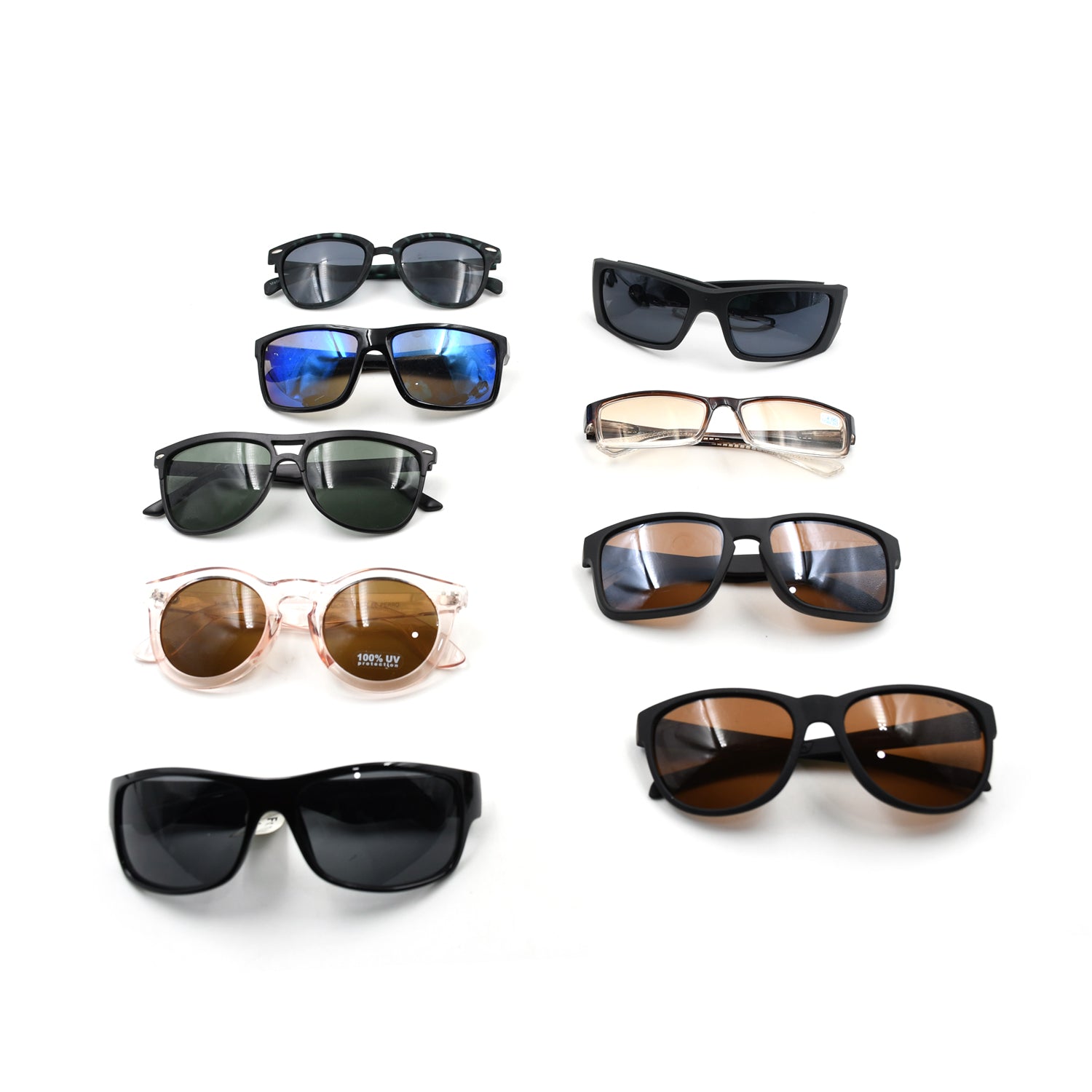 Colorful UV sunglasses for outdoor use.