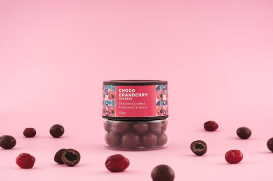 Oracle Choco Cranberry Dragees – Chocolate Coated Premium Cranberries (120gm)