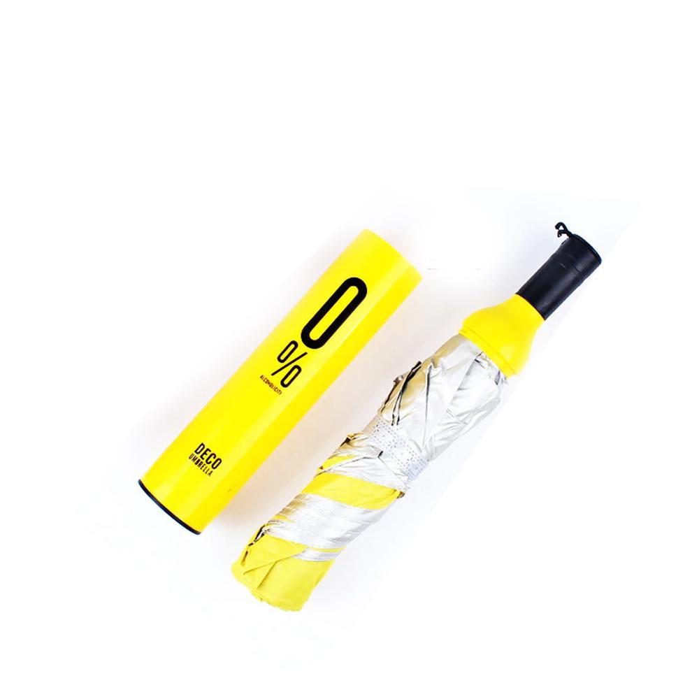 Wine Bottle Umbrella | Compact Wind-Resistant Travel Umbrella with Bottle-Shaped Case, Portable Folding Umbrella for Men & Women, Lightweight Waterproof Umbrella for Rain & Travel (Random Color) - Image 1
