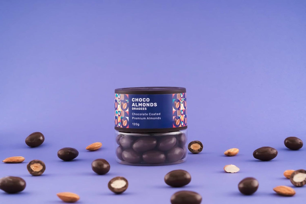 Oracle Nuts & Berry Choco Almonds Dragee Chocolate Coated Premium Almonds (120gm)