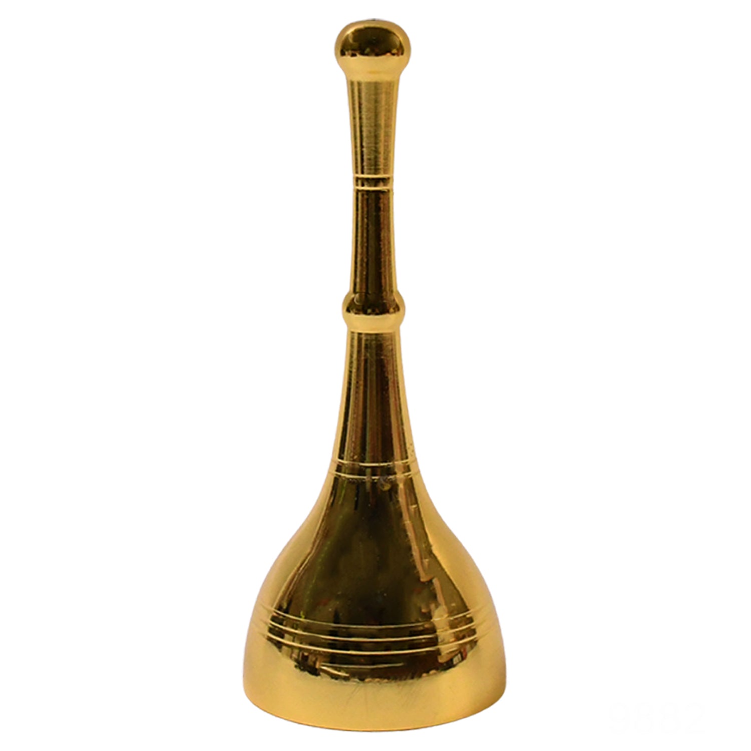 Brass Deluxe Gold Puja Bell For Home and Temple, Prayer Bell