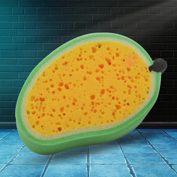 Multipurpose Mango Dish Sponge: Cleans Kitchen & Bath (Soft & Durable, 1 Pc)