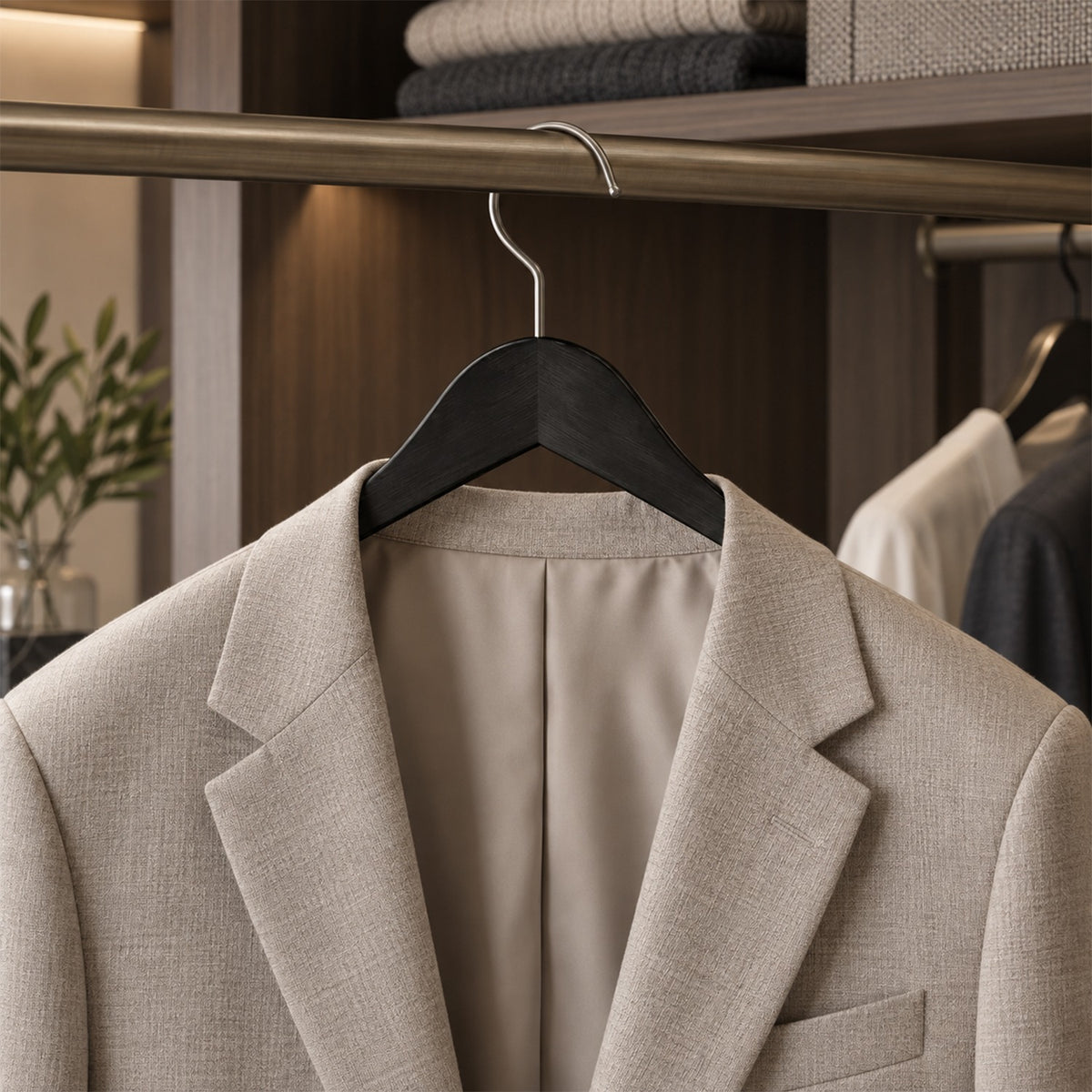 Premium Cloth Hanger – Durable Non-Slip with Metal Hook for Wardrobe