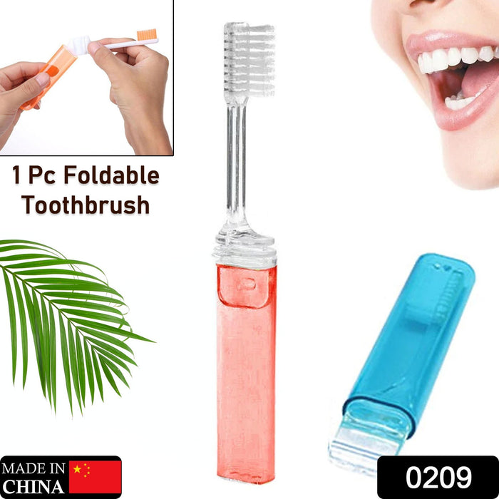 0209 Foldable Toothbrushe Portable Folding Toothbrush Super Soft Bristle Travelling Toothbrush Fold Travel Camping Hiking Outdoor Easy To Take Teethbrush (1 pc )
